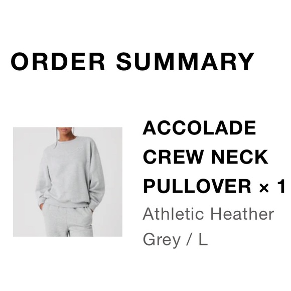 ALO Yoga Accolade Crewneck - Athletic Heather Grey - Picture 2 of 2